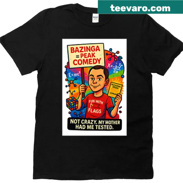 Big Bang Theory-themed T-shirt with humorous graphics
