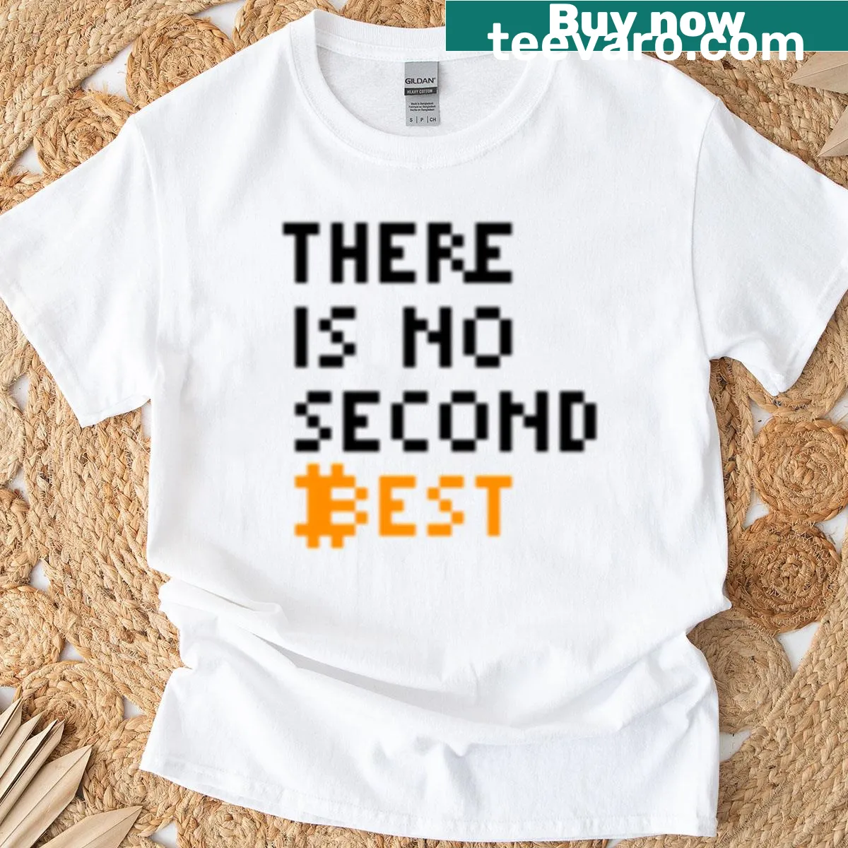 Retro T-shirt featuring a Bitcoin quote — on a men's t-shirt