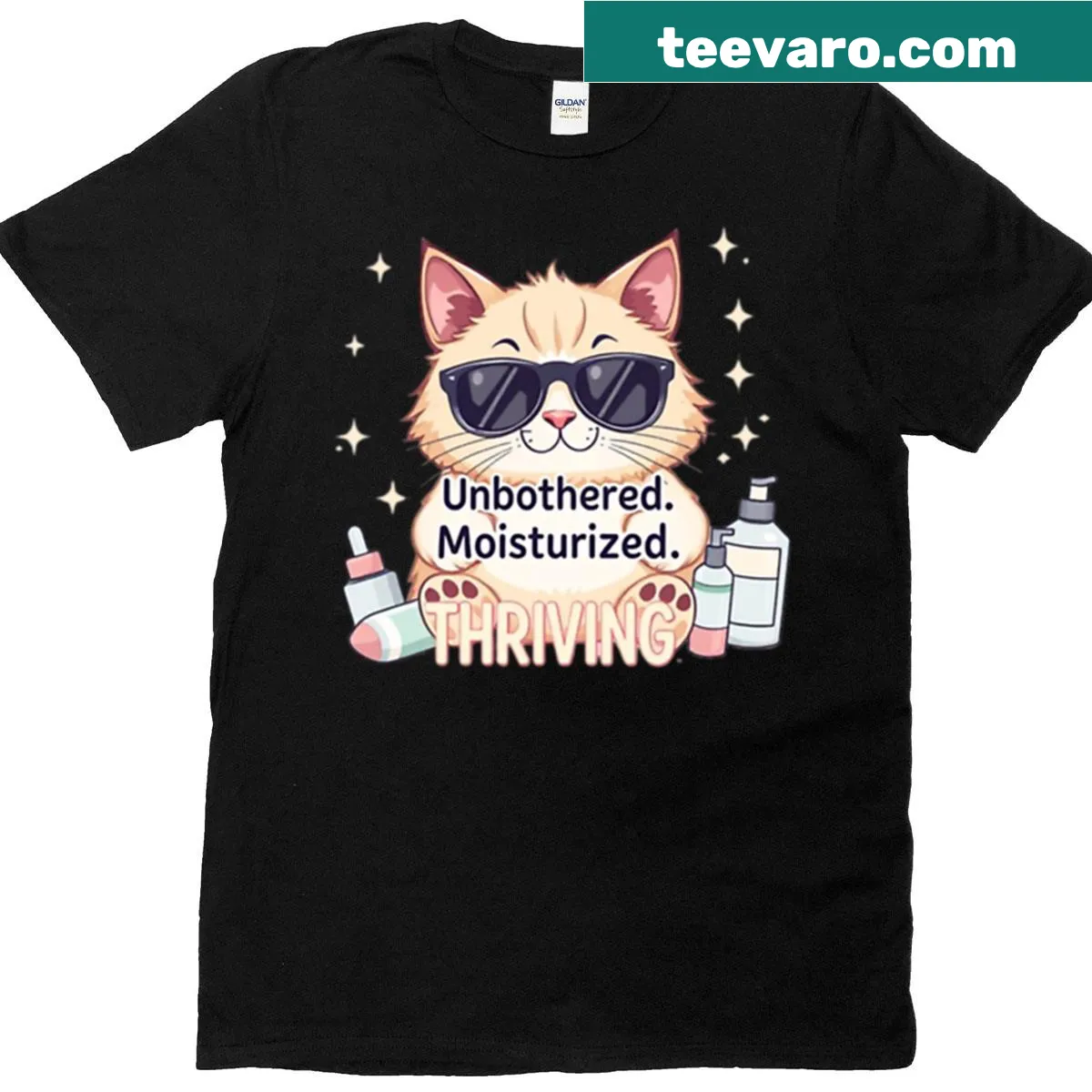 Positive phrase typography t-shirt promoting self-care — on a men's t-shirt