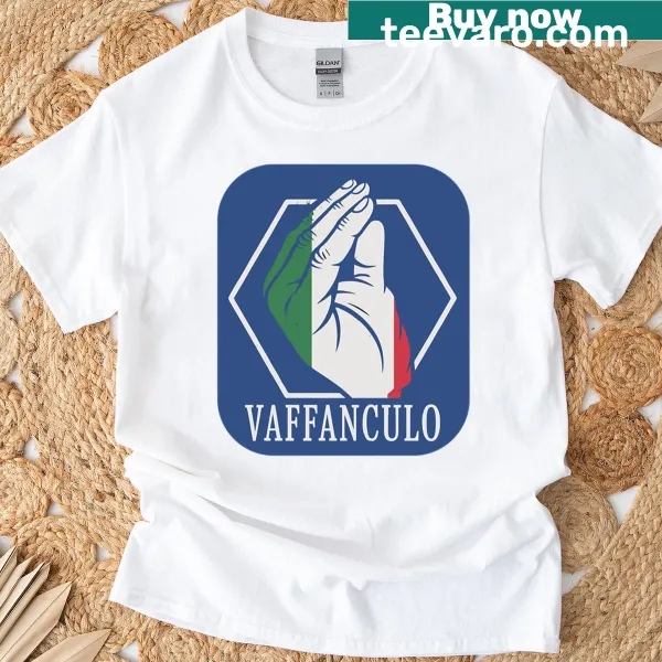 T-shirt with bold Vaffanculo phrase in striking typography
