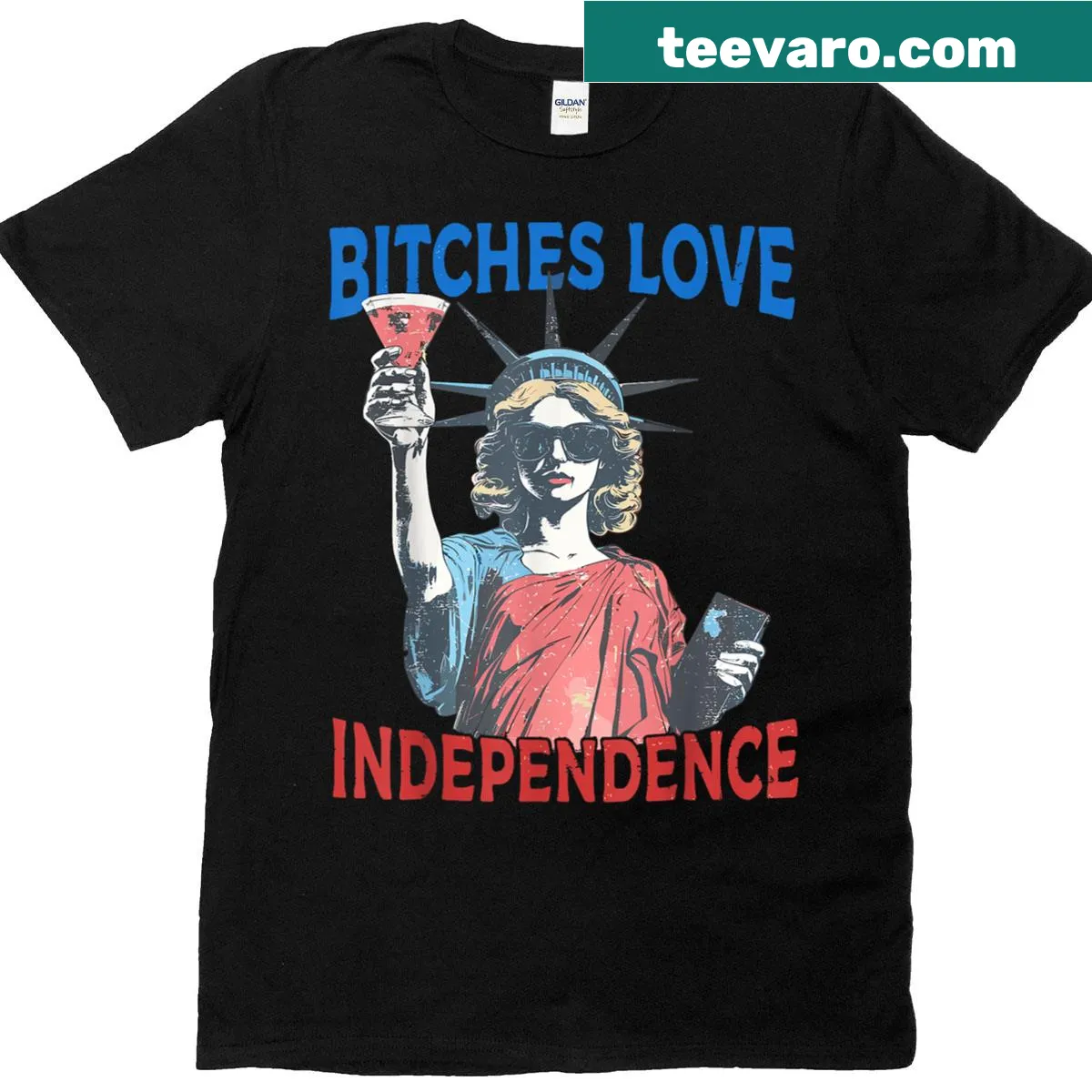 Funny vintage 4th of July t-shirt with independence theme — on a men's t-shirt