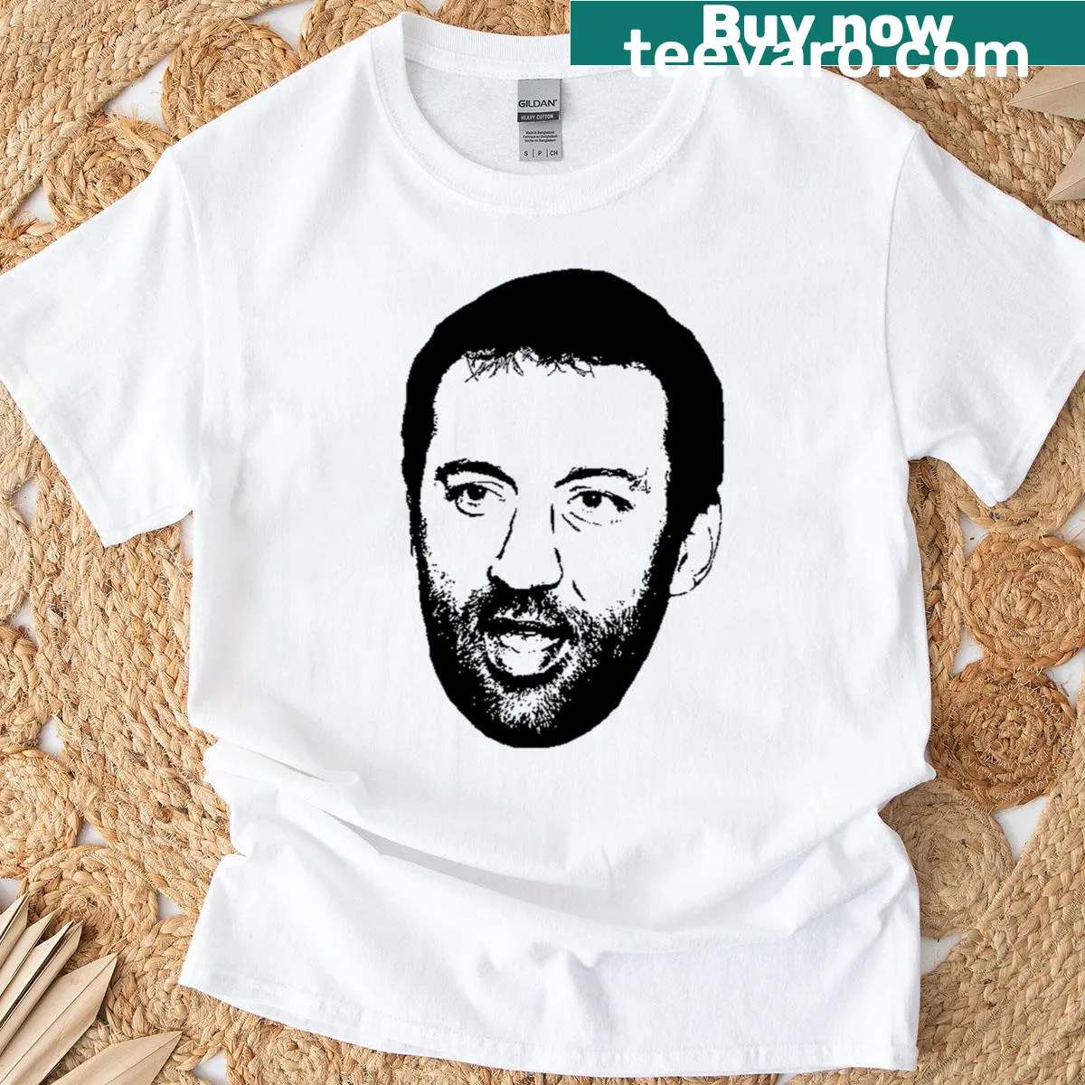 Minimalistic T-shirt featuring the phrase Vlade in bold text. — on a men's t-shirt