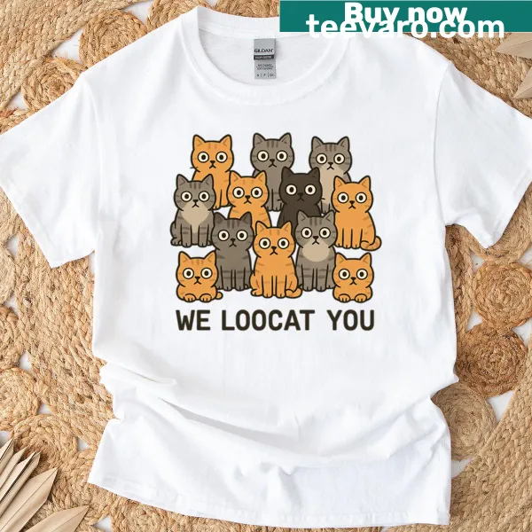 Oversized t-shirt with playful cats and humorous text