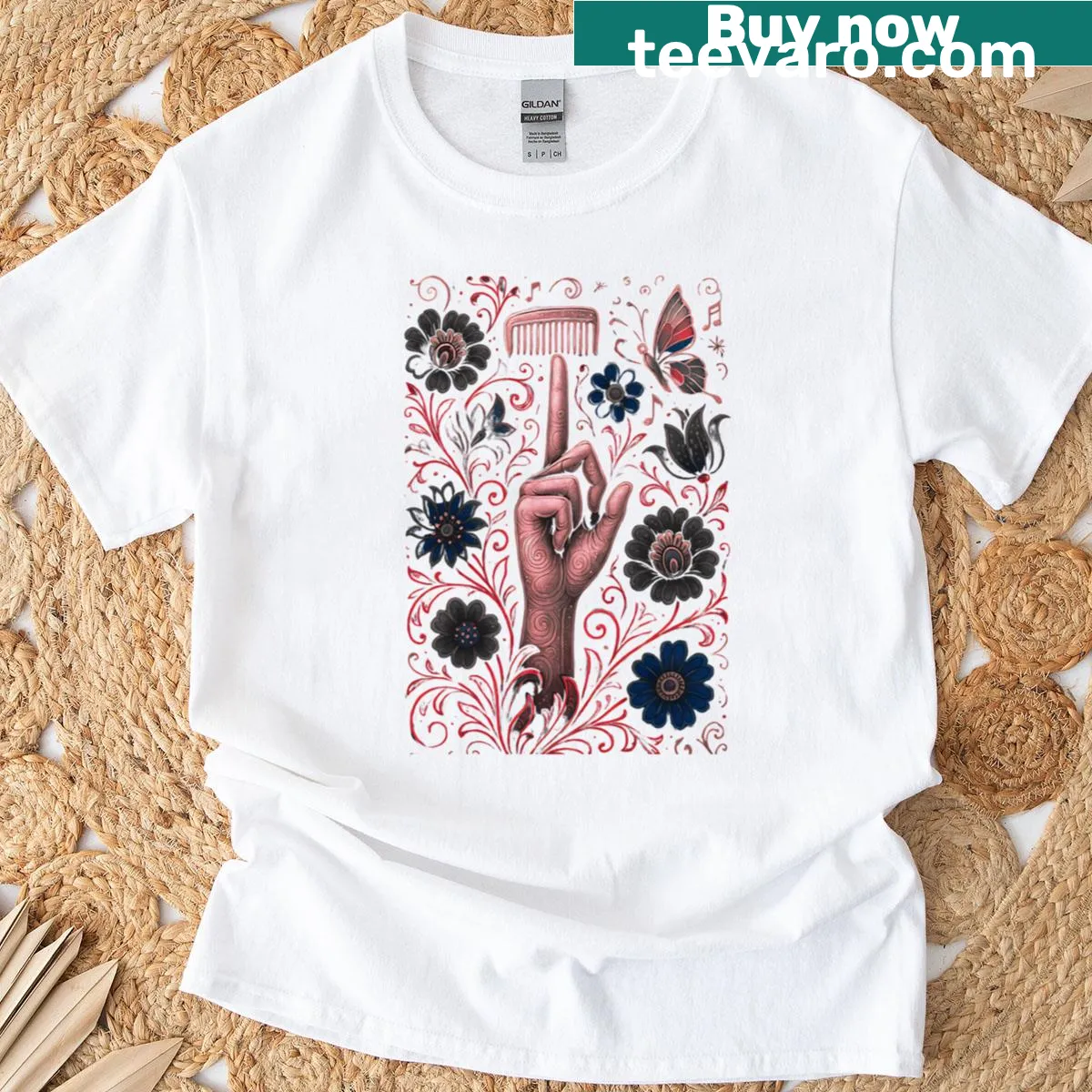 T-shirt with the phrase 'Whispers Of The Night' and an artful design — on a men's t-shirt