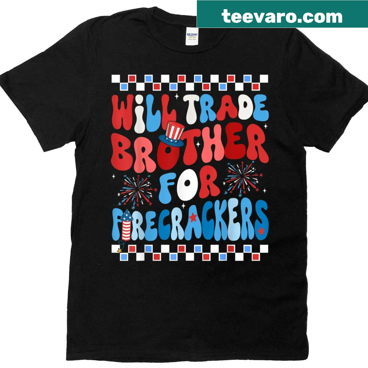 Funny kids' T-shirt with a humorous 4th of July phrase — on a men's t-shirt