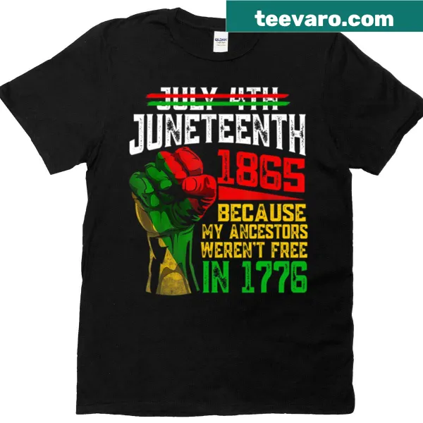 T-shirt honoring 4th of July and Juneteenth celebrations