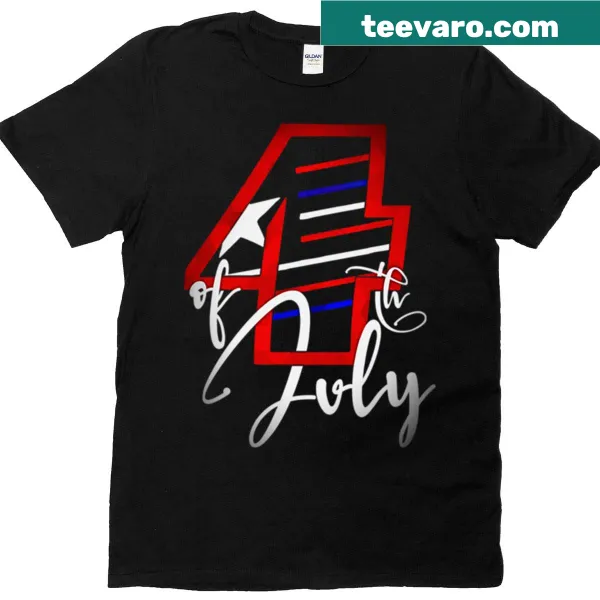 American flag T-shirt celebrating Independence Day