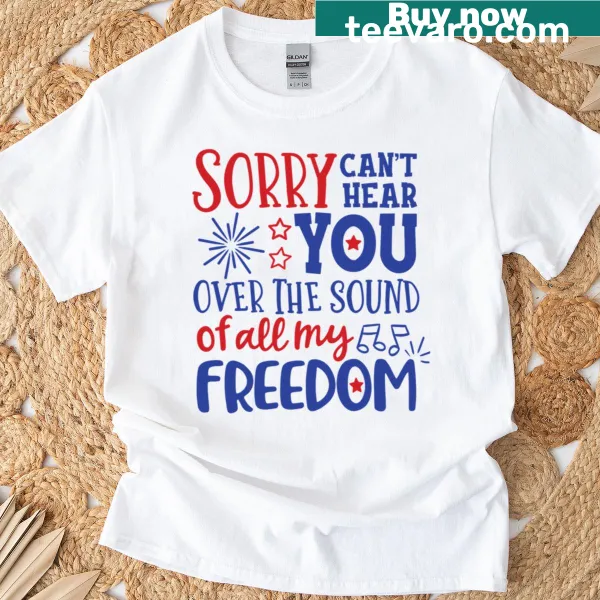 Fireworks-themed T-shirt celebrating the 4th of July holiday