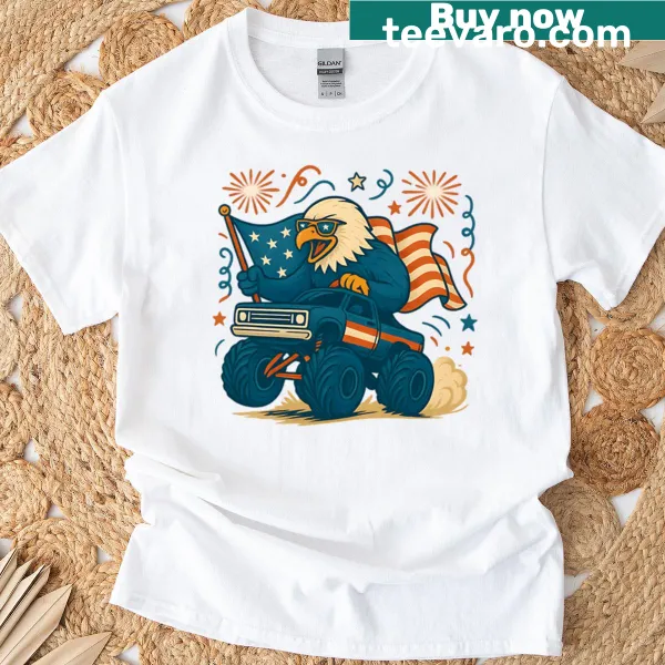 Funny 4th of July T-shirt with USA flag and humorous text