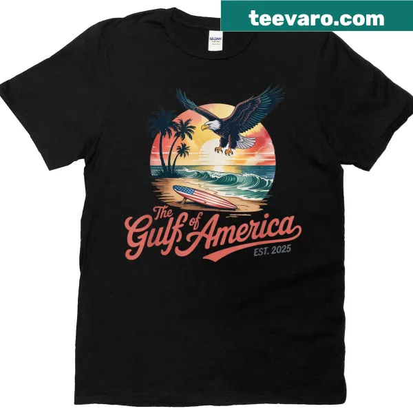 Funny T-shirt with Gulf of USA theme and humorous design.