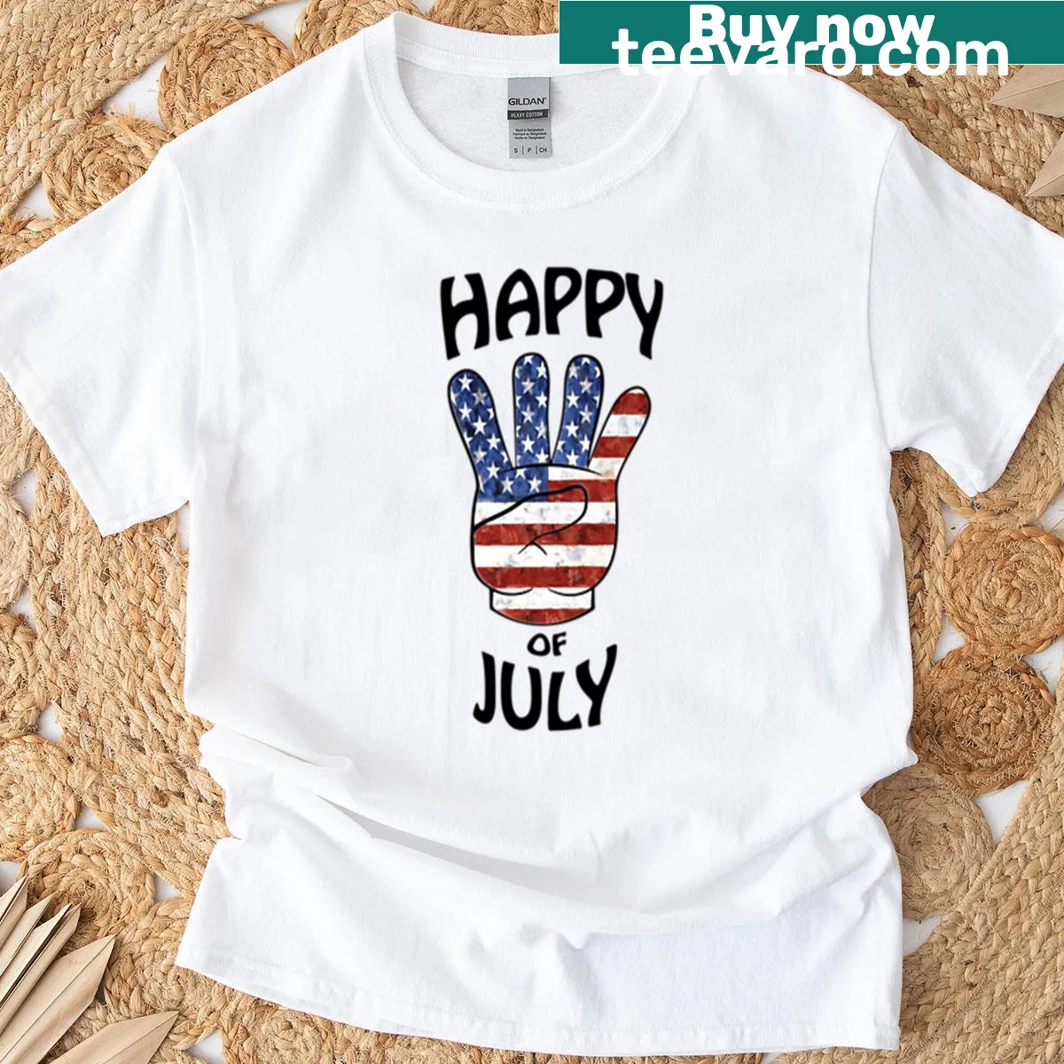 Classic Independence Day t-shirt design for Fourth of July — on a men's t-shirt