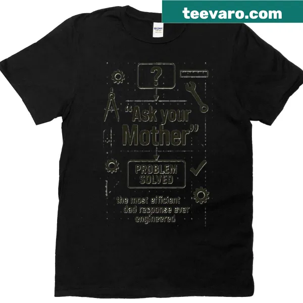 Funny oversized dad t-shirt with humorous parenting quote