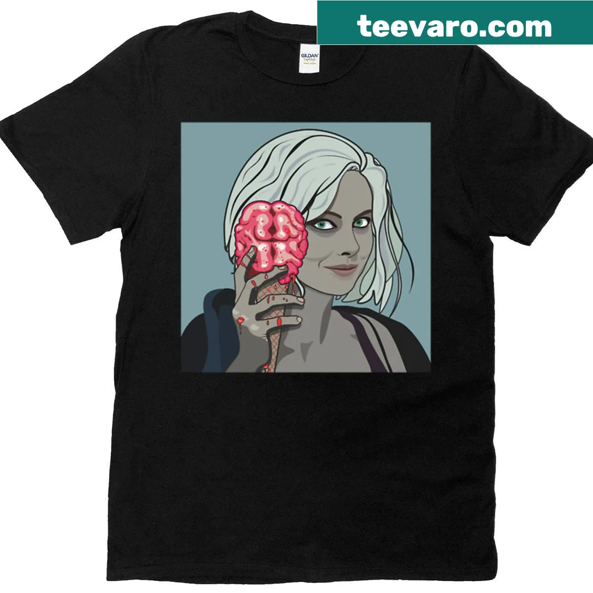 Inspirational Brain Girl t-shirt celebrating intelligence and creativity. — on a men's t-shirt