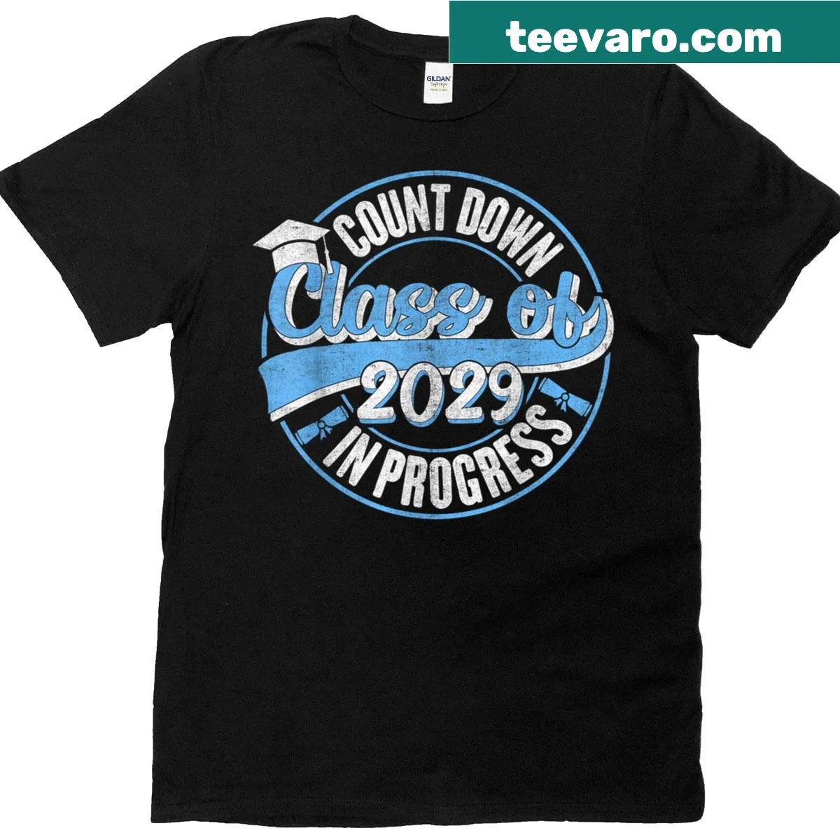 Class of 2029 graphic on a T-shirt for freshman students. — on a men's t-shirt