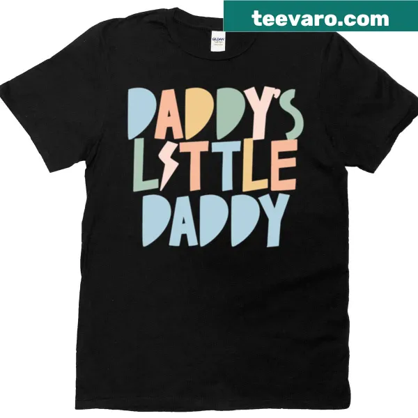 T-shirt with the phrase 'Daddy’s Little Daddy' in playful typography