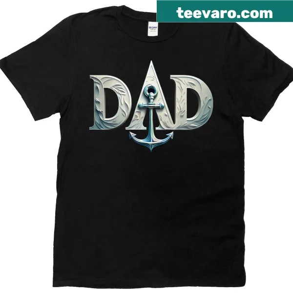 Vintage-style oversized T-shirt with a humorous Dad anchor saying