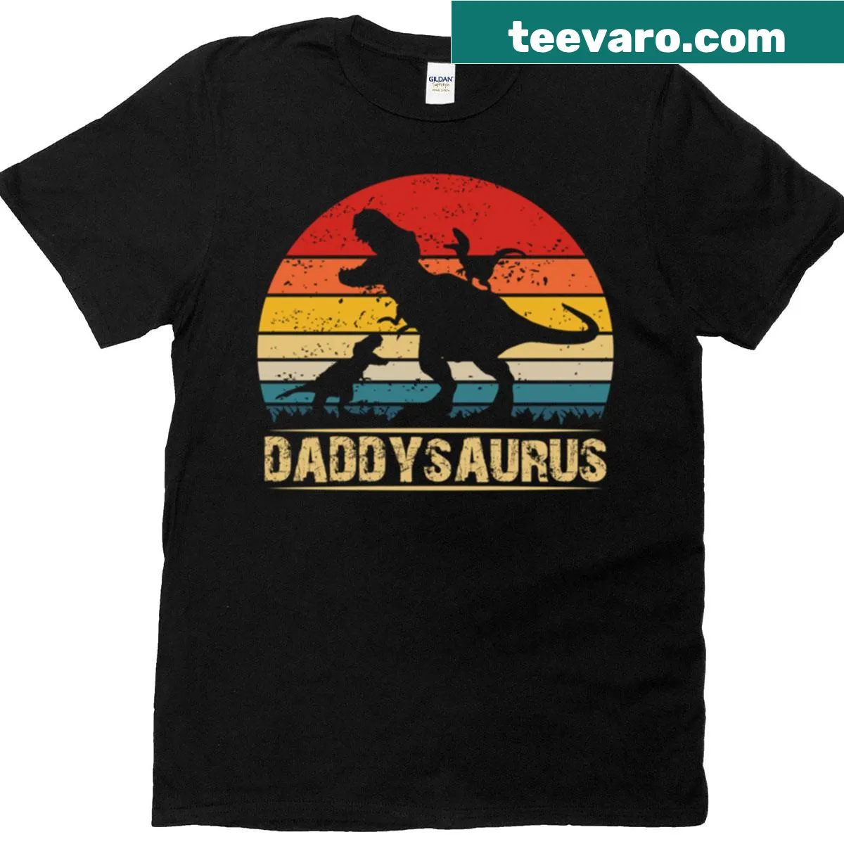 Cute Daddysaurus graphic for Father's Day — on a men's t-shirt