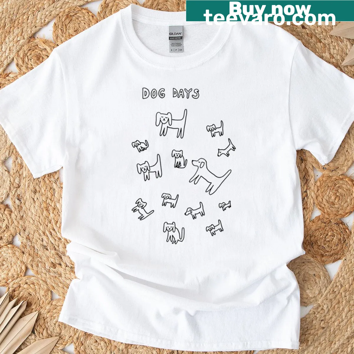 T-shirt for dog grandmas featuring a cute illustration celebrating dog love. — on a men's t-shirt