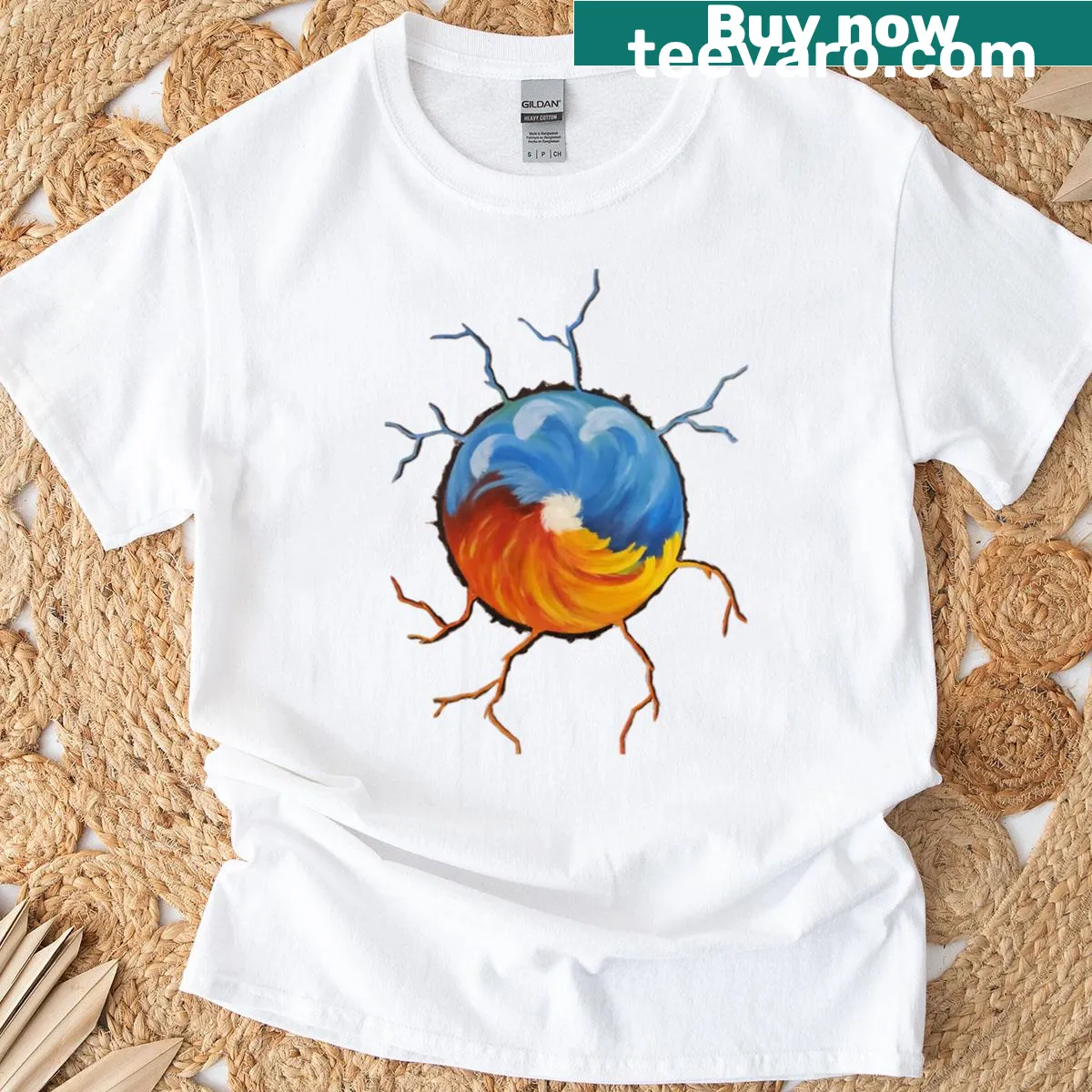 Minimalist Elements T-shirt featuring periodic table graphics — on a men's t-shirt
