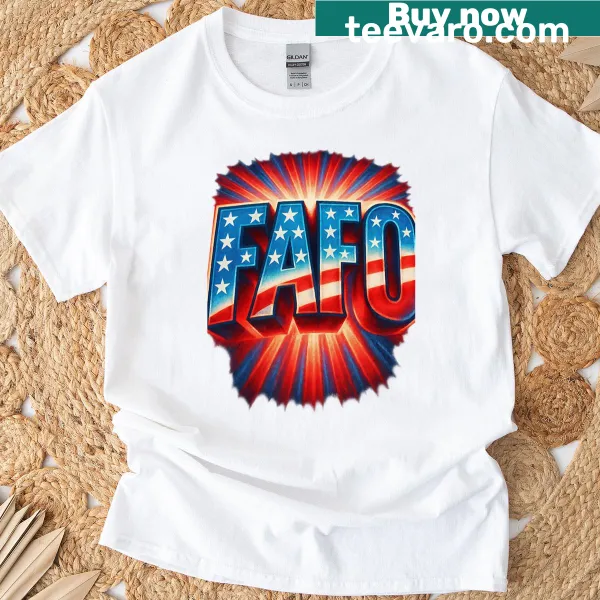 Bold patriotic design T-shirt with stars and stripes graphic
