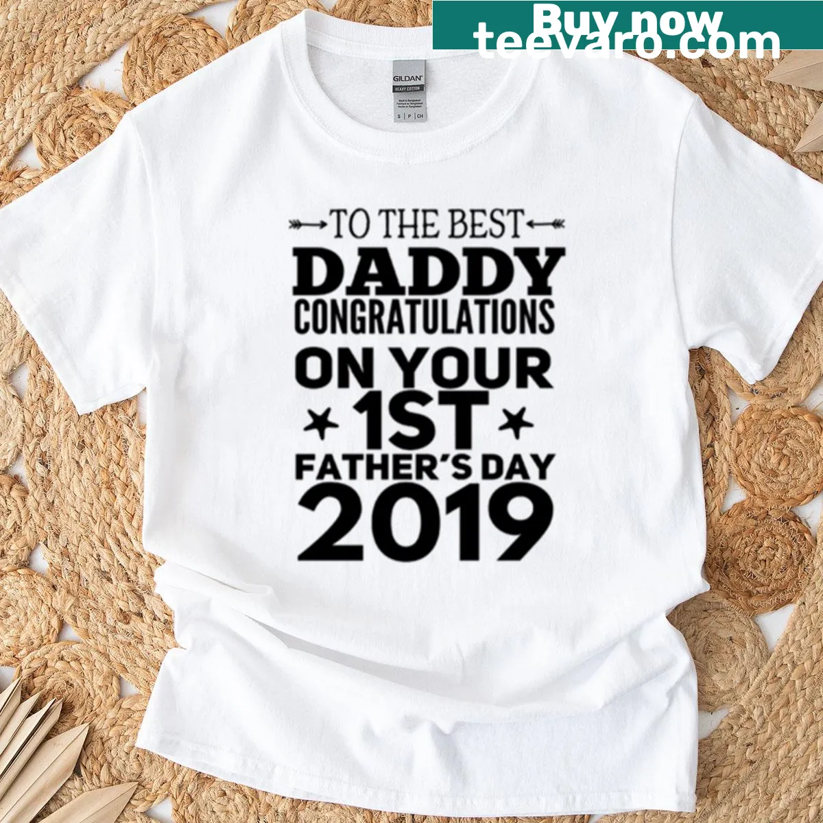 Fathers Day 2019 T-shirt featuring heartfelt typography — on a men's t-shirt