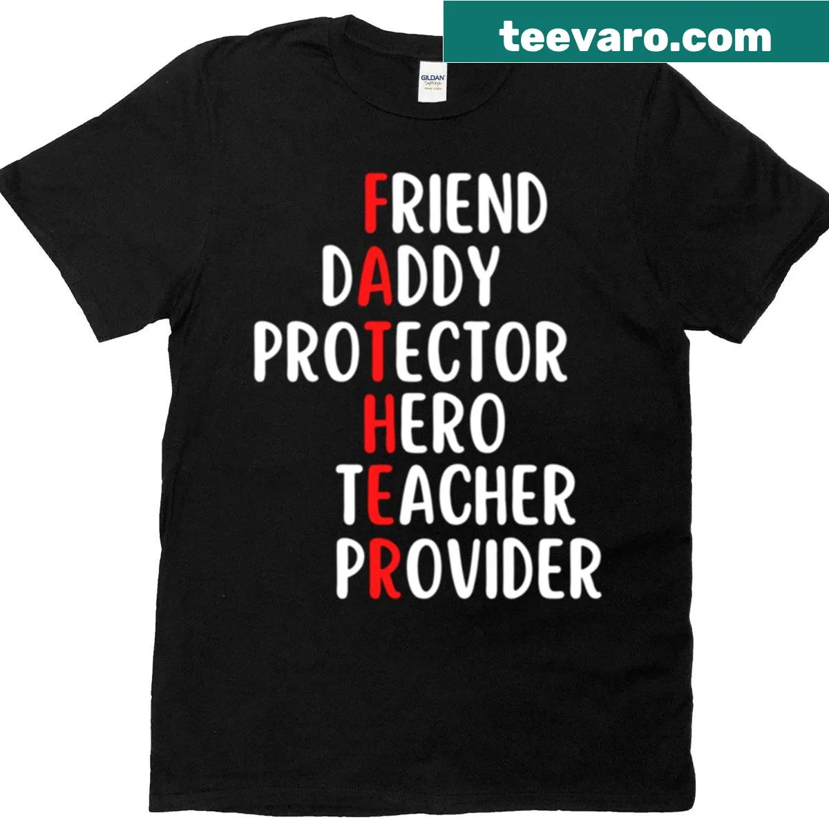 T-shirt defining 'Dad' with a heartfelt graphic — on a men's t-shirt