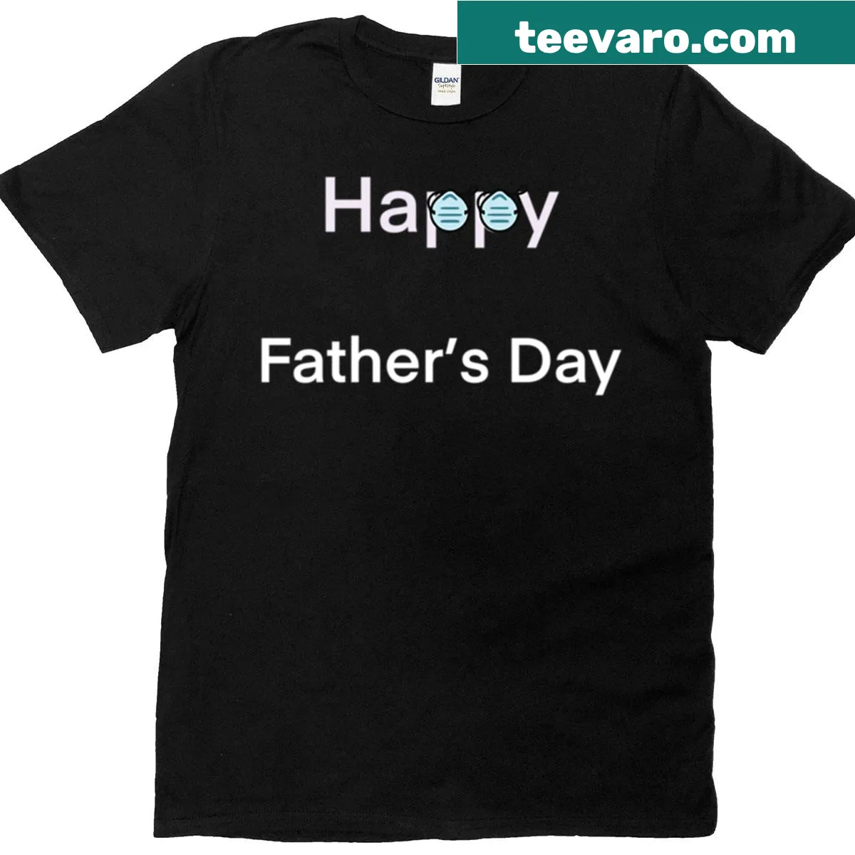 T-shirt with a design celebrating fathers during the pandemic — on a men's t-shirt
