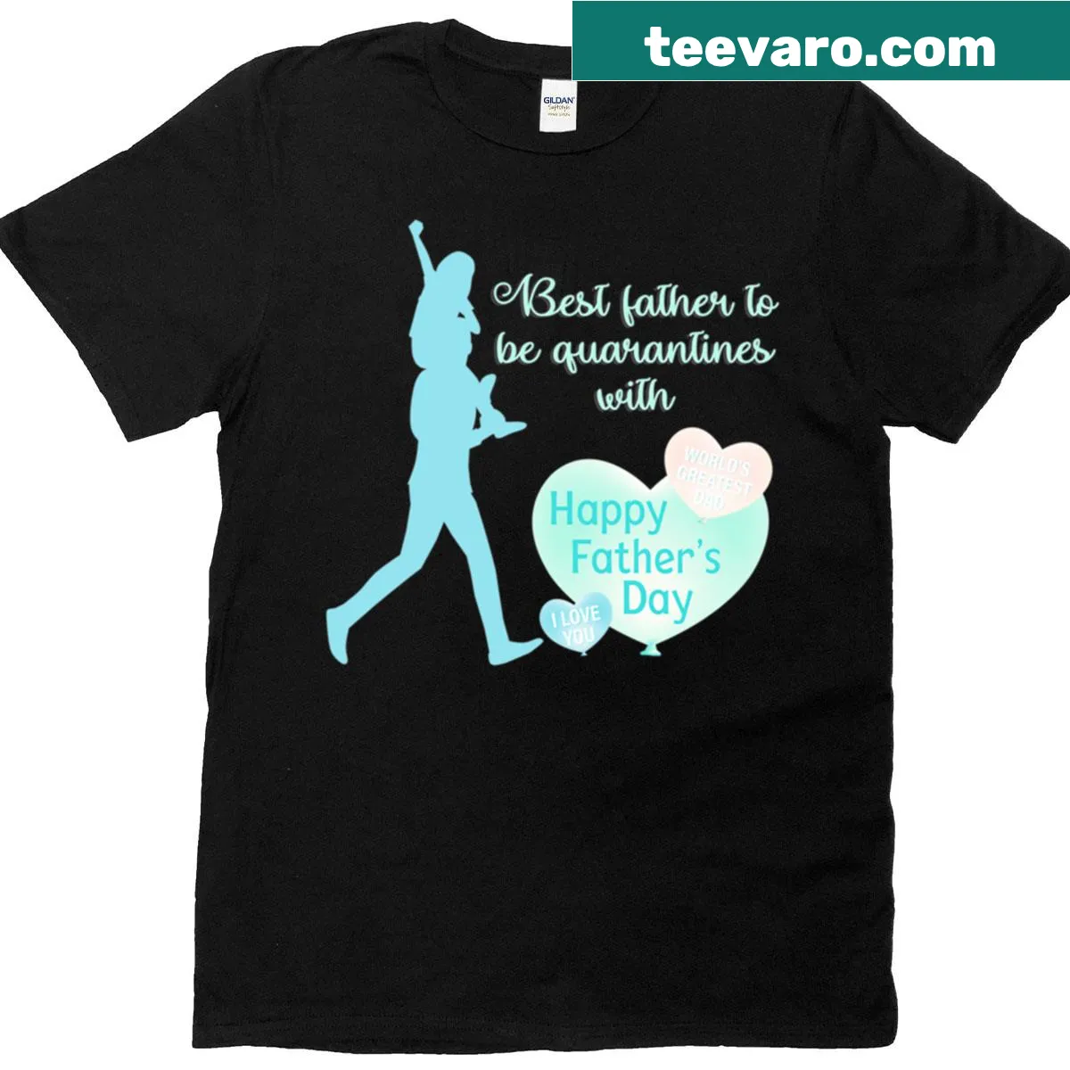 Funny quarantined-themed Father’s Day t-shirt for dads — on a men's t-shirt