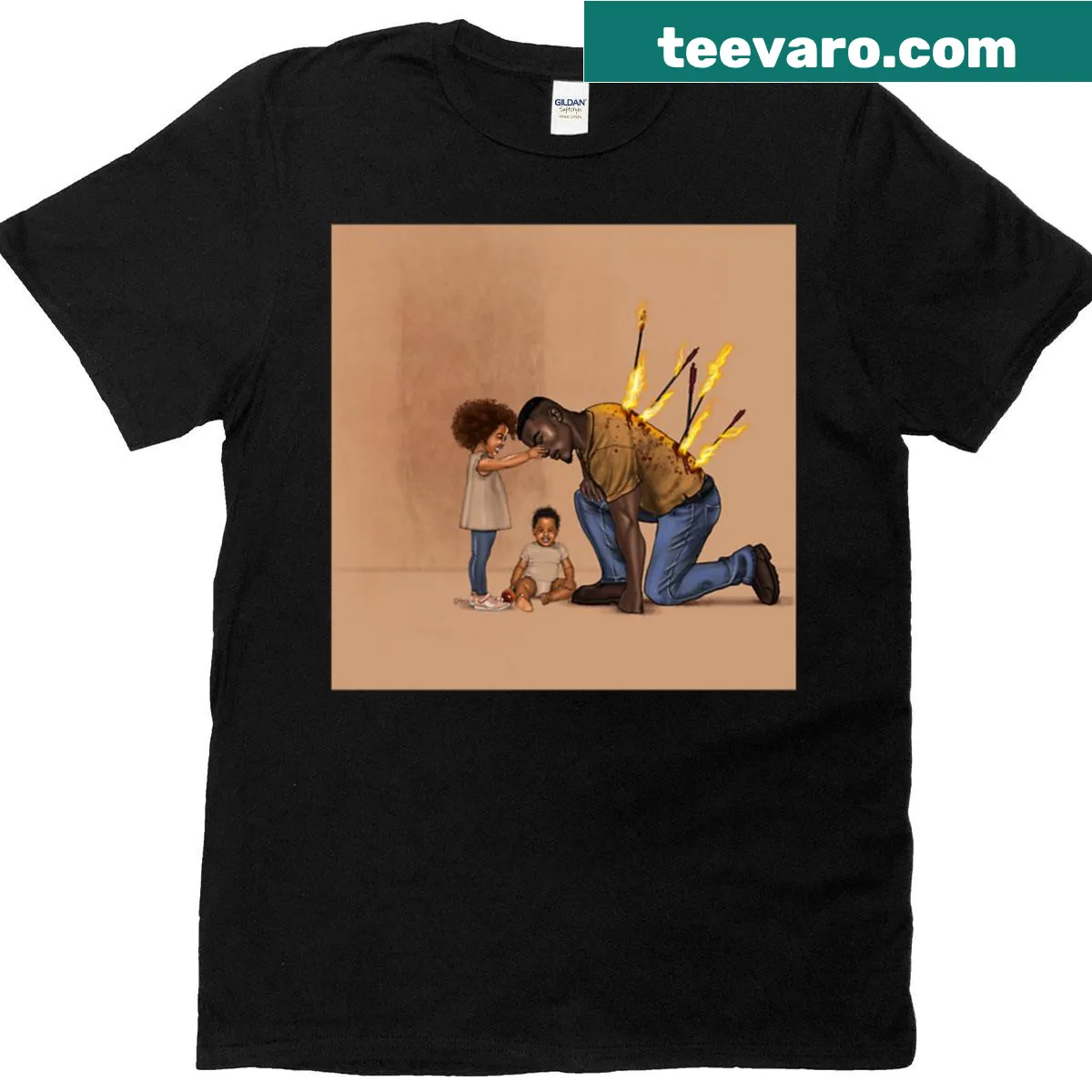 Heartfelt Father’s Day t-shirt honoring dad sacrifices — on a men's t-shirt