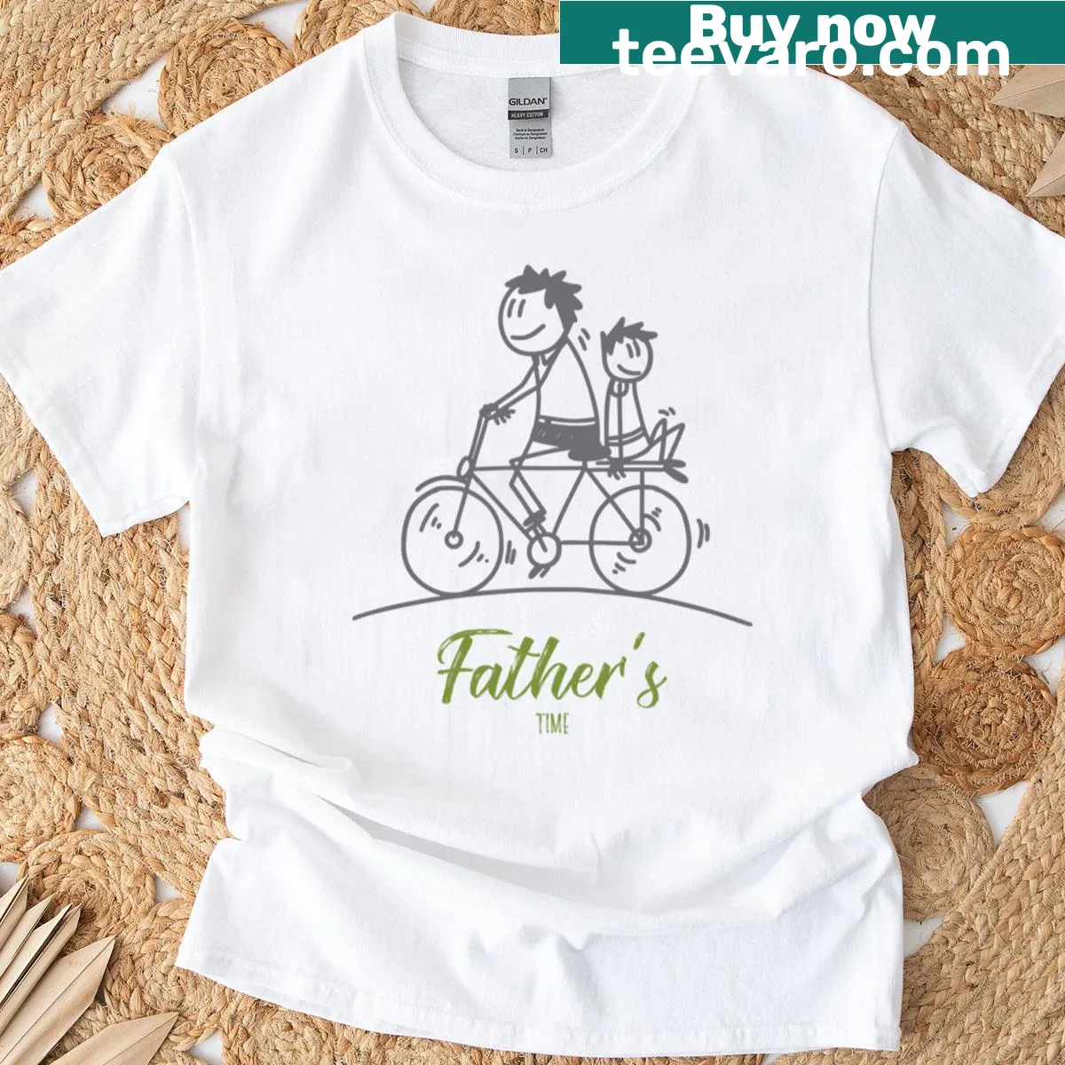 Design showcasing Father's Time for Dad and Son — on a men's t-shirt