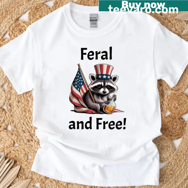 Silhouette T-shirt with the text 'Feral And Free'