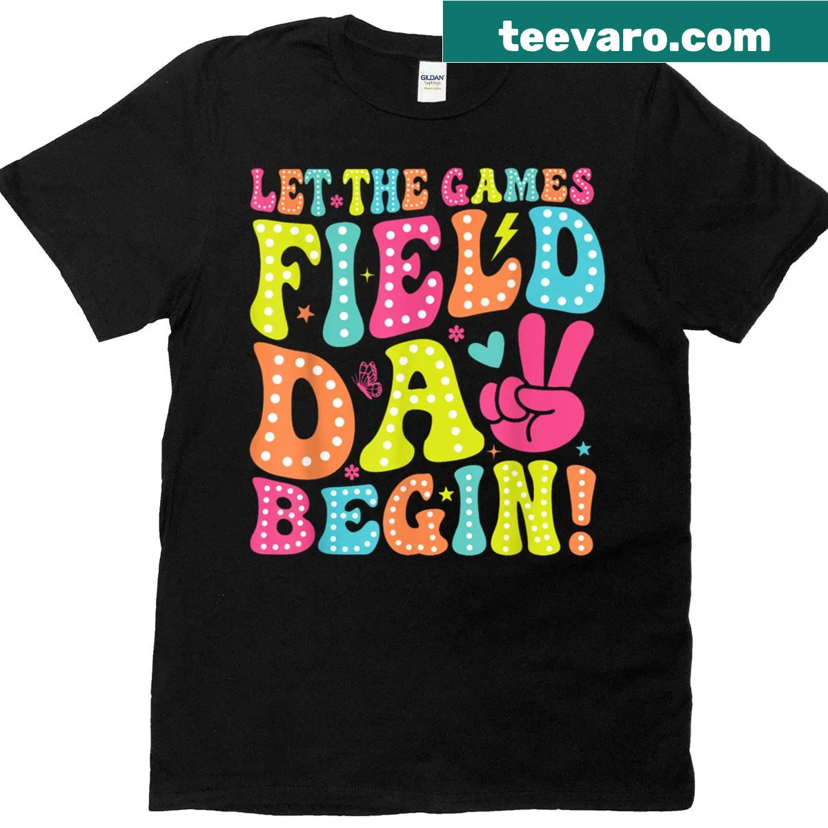 Playful T-shirt for teachers about Field Day games — on a men's t-shirt