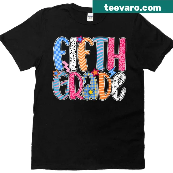 Fifth grade T-shirt for teachers and students with teamwork graphics