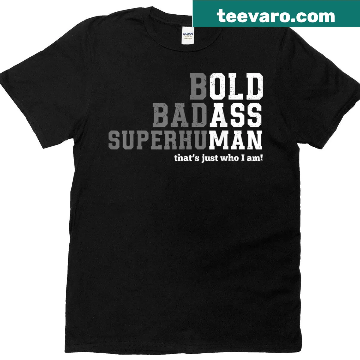 T-shirt celebrating fathers with humorous text about being superhuman — on a men's t-shirt