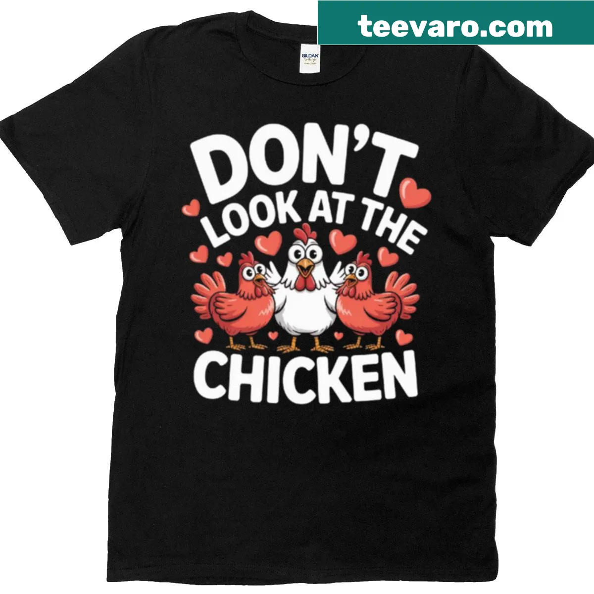 Typographic T-shirt featuring funny chicken quotes — on a men's t-shirt