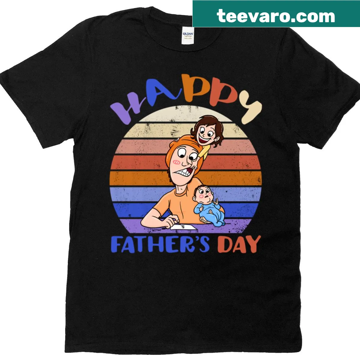 Humorous Father's Day t-shirt with playful dad-themed saying — on a men's t-shirt