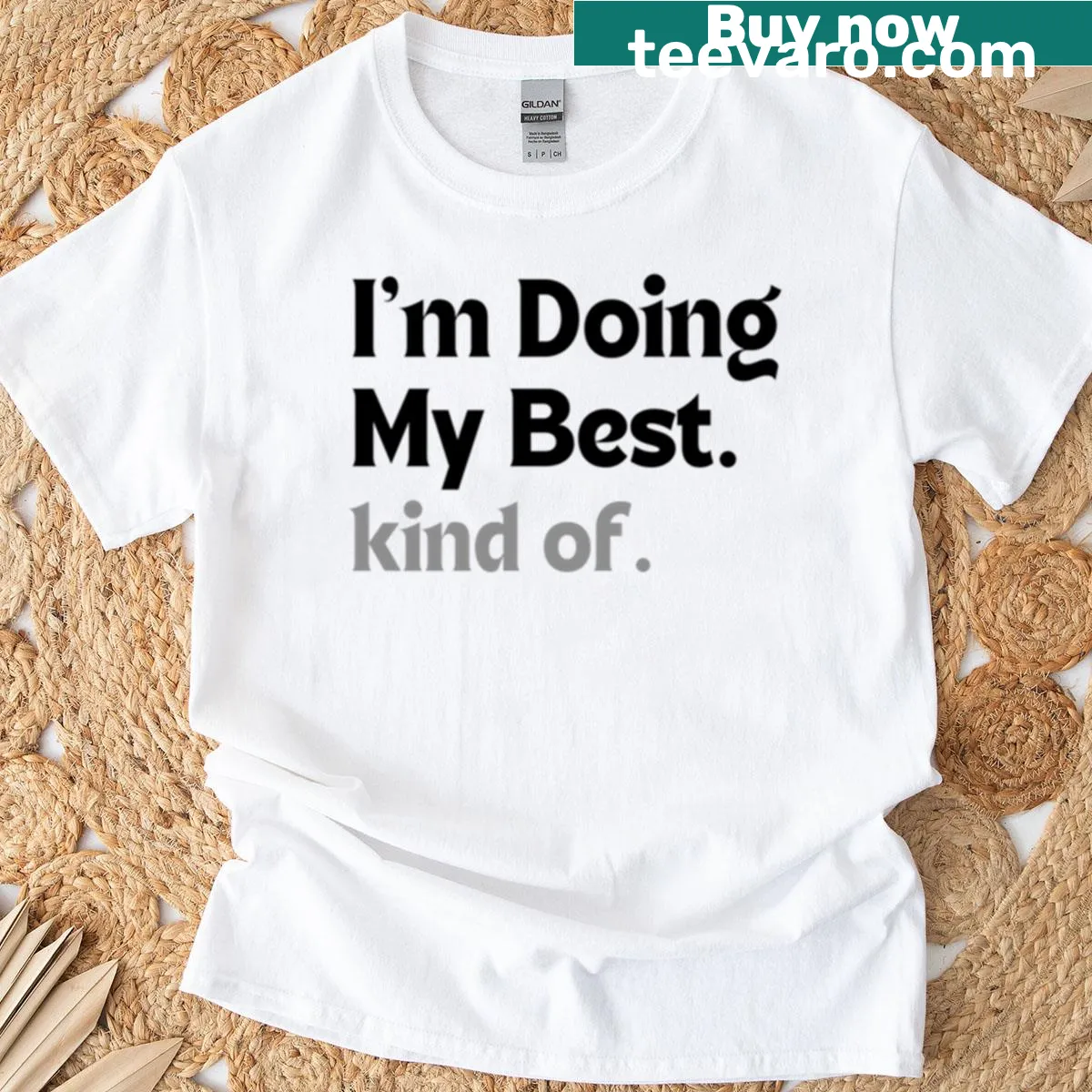 Minimalist mental health quote t-shirt with simple typography — on a men's t-shirt