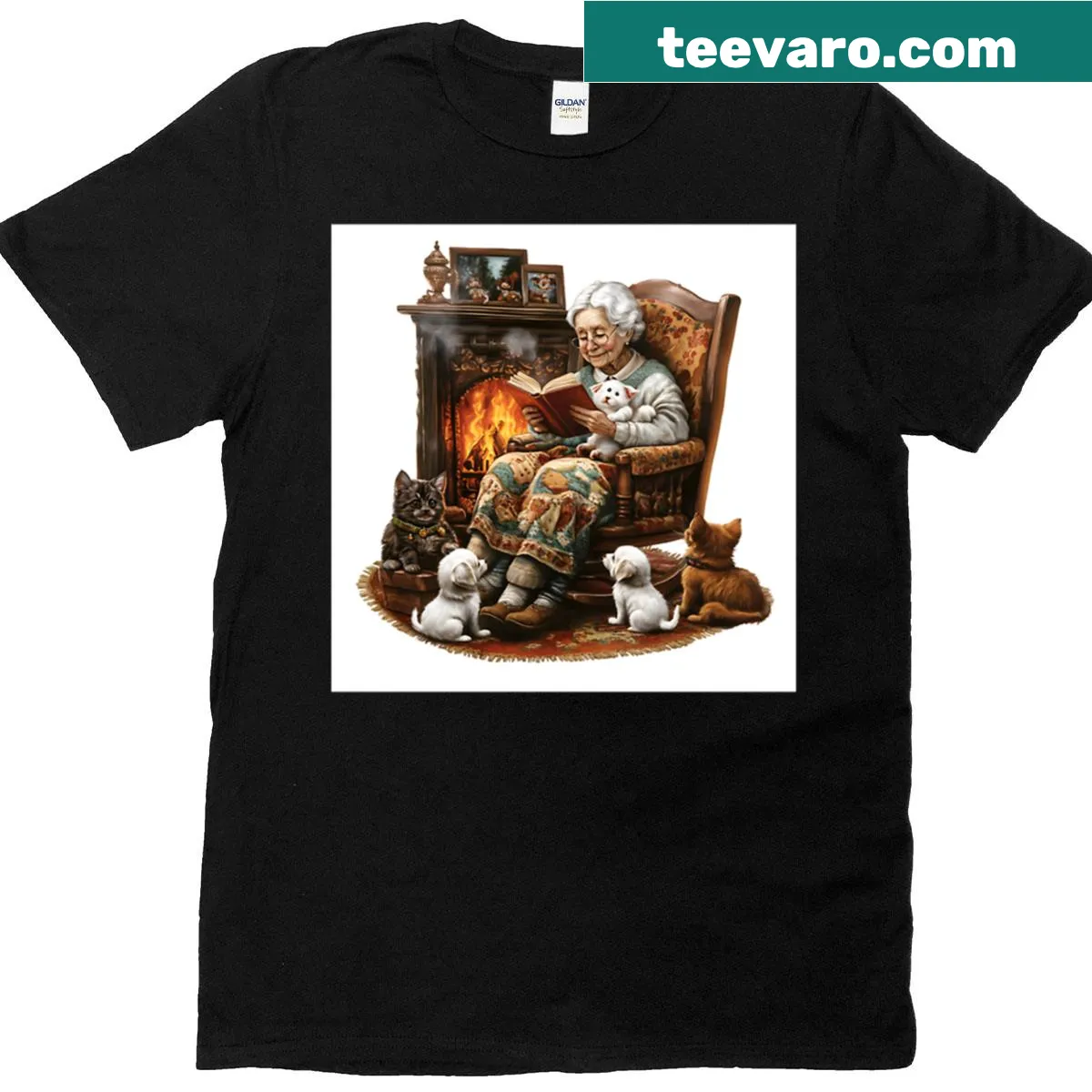 T-shirt with the word Grandma in a charming typeface — on a men's t-shirt