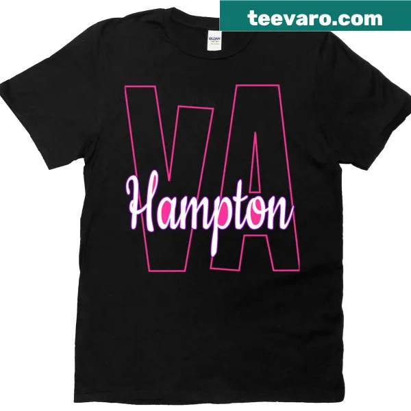 T-shirt for women with text Hampton Virginia