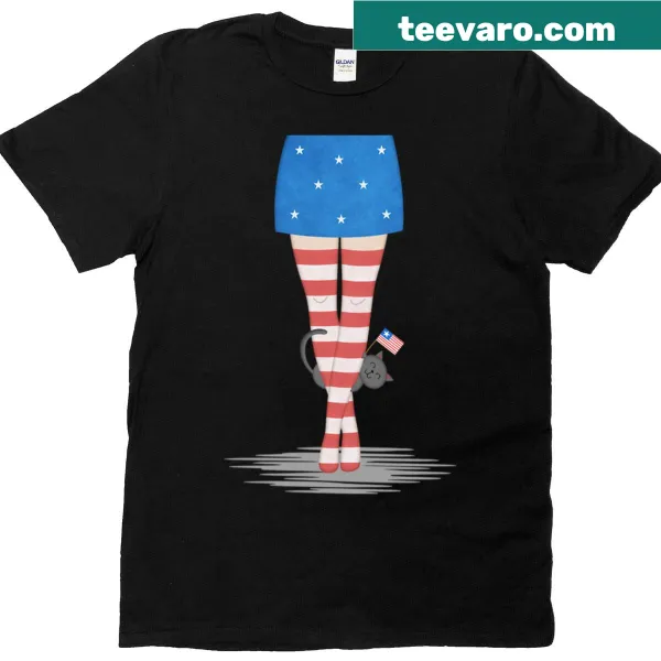 4th of July T-shirt with festive illustrations