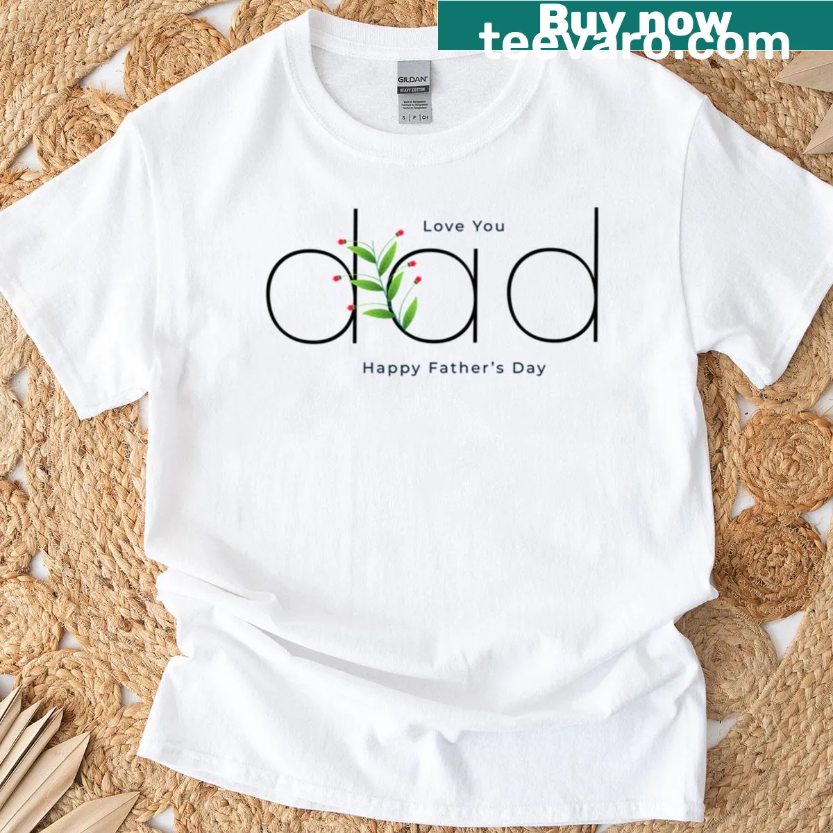 Heartfelt Father's Day shirt with loving text design — on a men's t-shirt