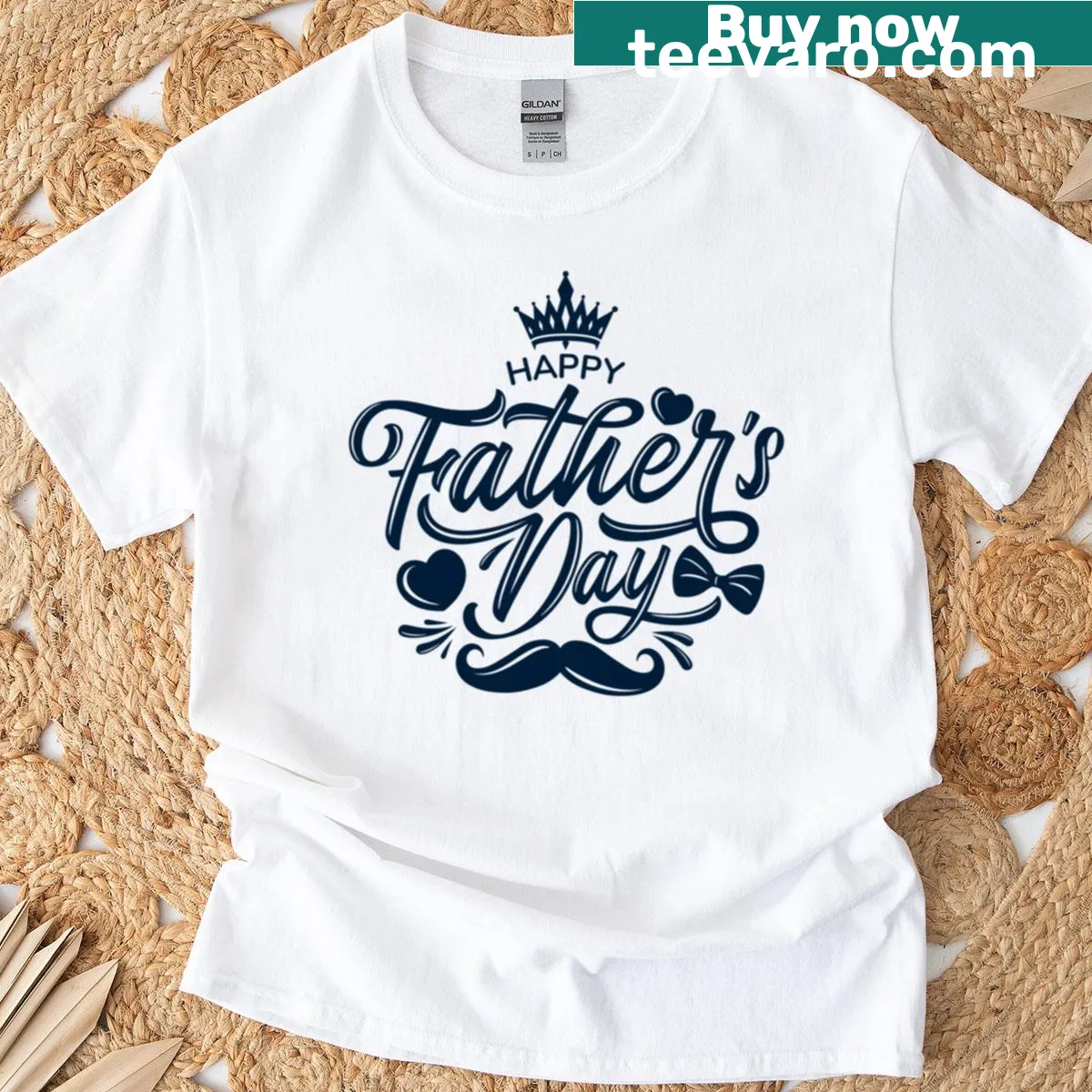 Father's Day T-shirt celebrating the bond between dads and kids — on a men's t-shirt