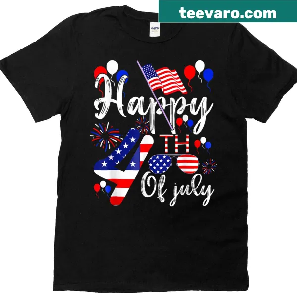 Patriotic t-shirt featuring the American flag for July 4th