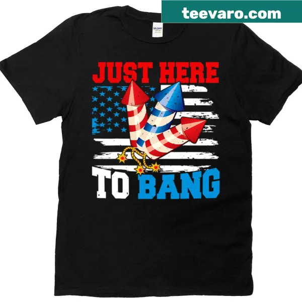 T-shirt with text Happy July 4th and fireworks illustration