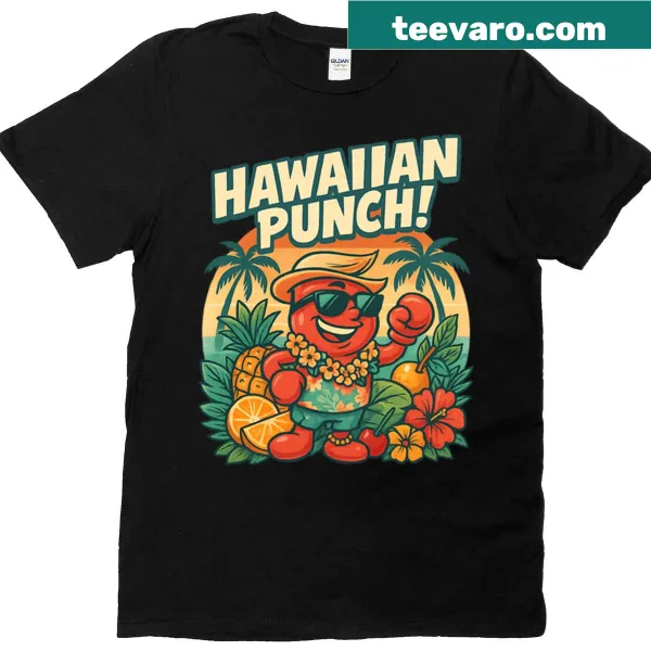 Fun graphic representing Hawaiian Punch on a T-shirt