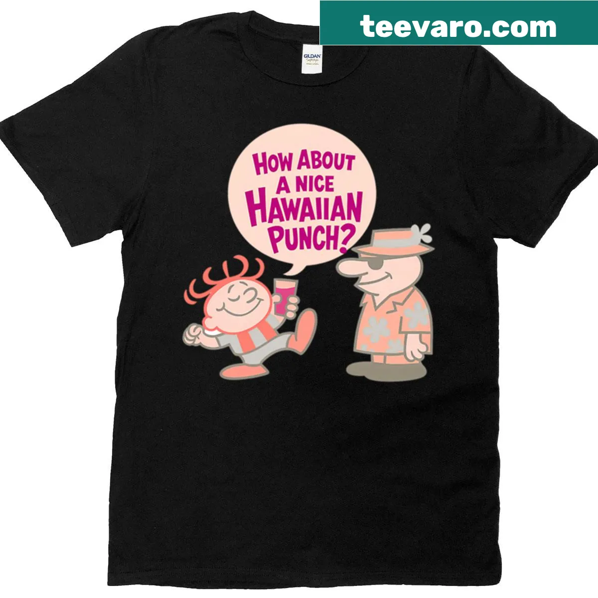 Nostalgic Hawaiian Punch graphic on a T-shirt — on a men's t-shirt