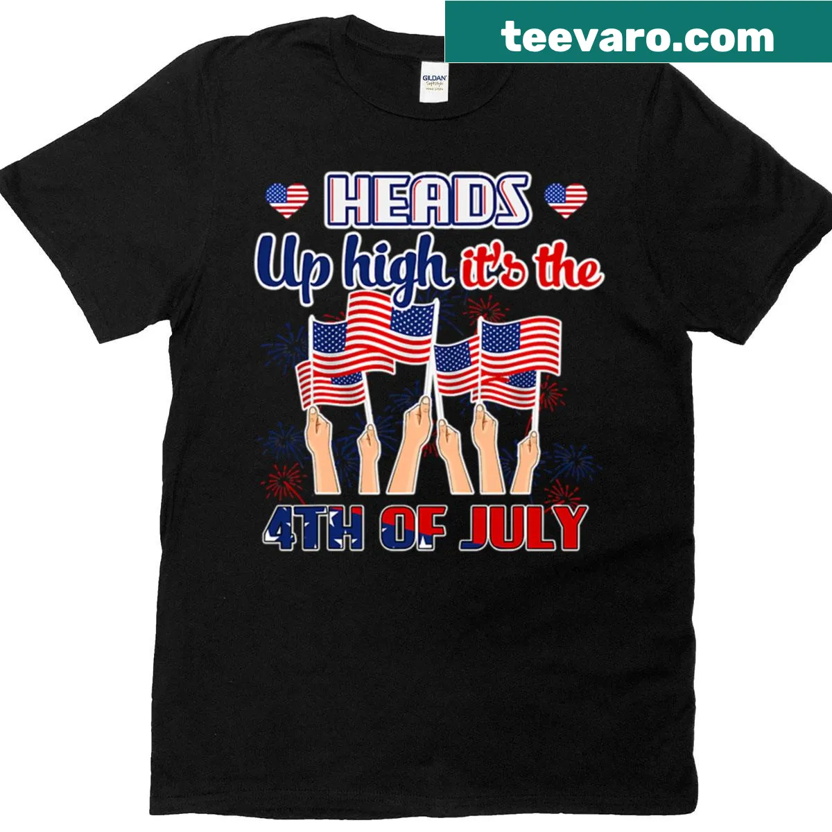 Patriotic 4th of July t-shirt with motivational graphic — on a men's t-shirt