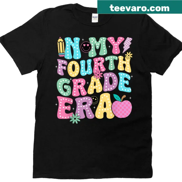 Fourth grade themed back to school T-shirt for kids