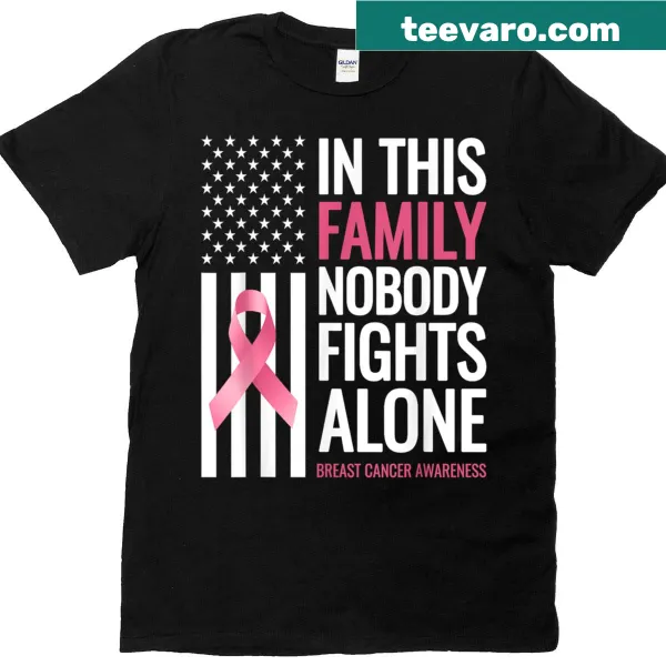 Breast cancer awareness themed T-shirt promoting family support