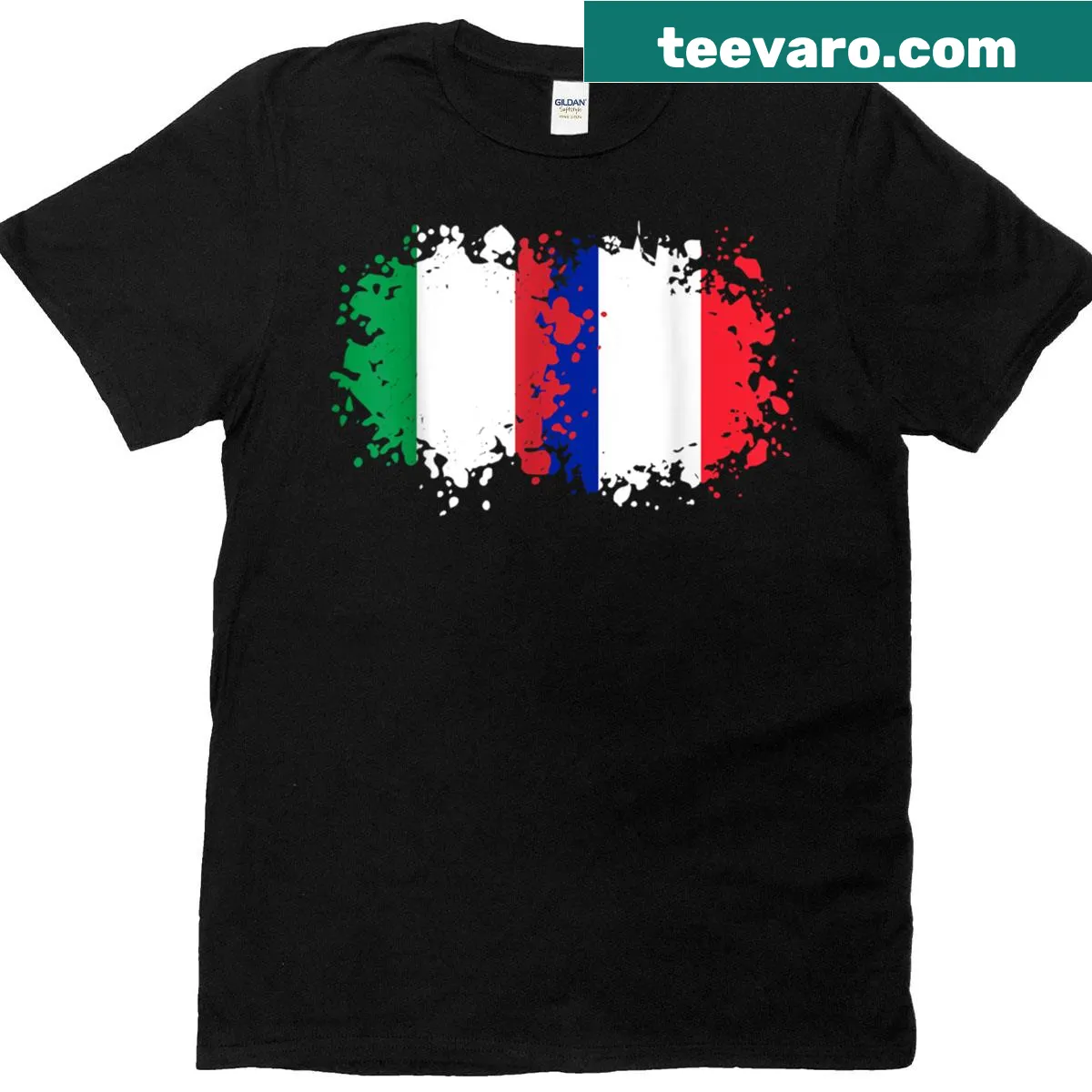 Cute typography tee celebrating French and Italian heritage — on a men's t-shirt